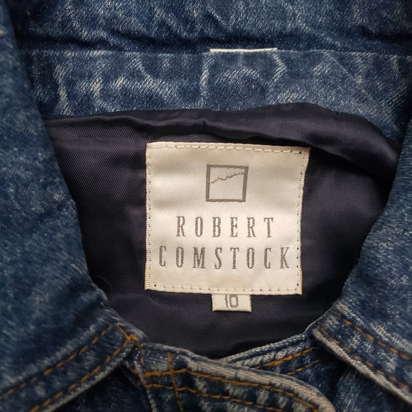 Vintage Robert Comstock Vest Womens 10 Blue Tapestry Denim Sleeveless - Picture 4 of 12